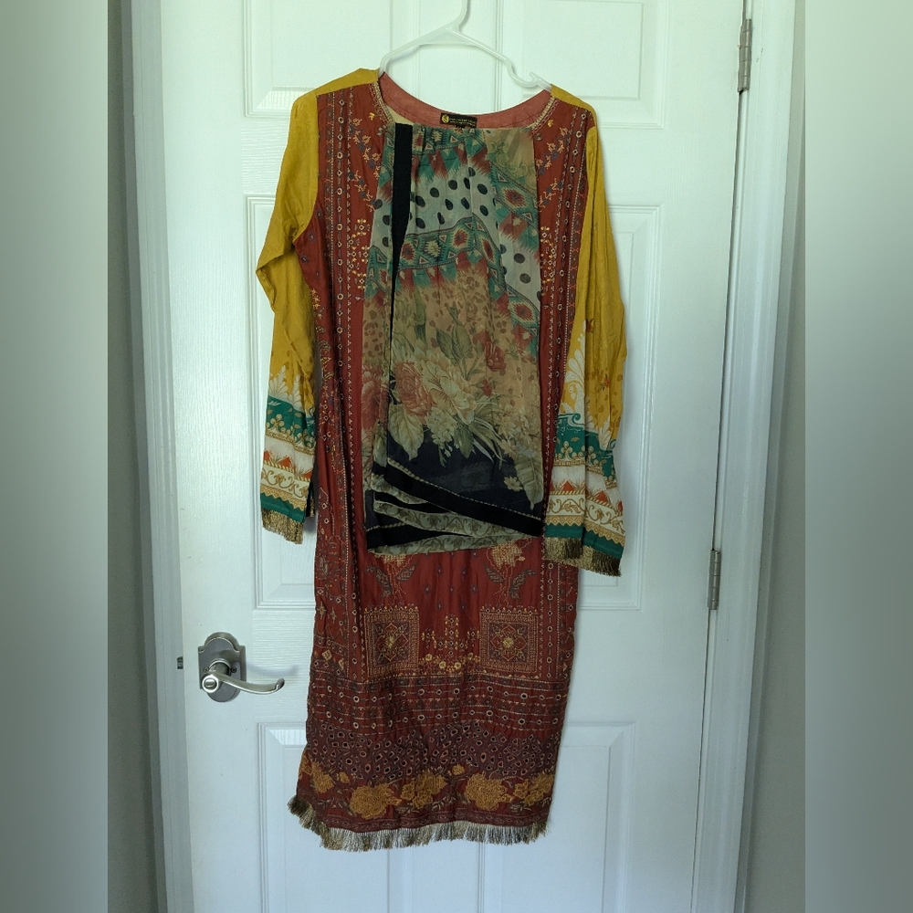 Pakistani 3 Piece Dress Size Medium Worn Once